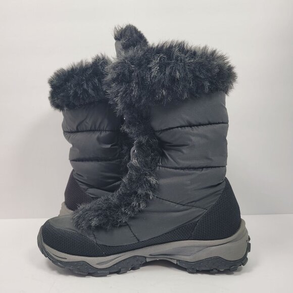 The North Face Nuptse Down Women's Faux Fur Winter Black Boots US Size 6 - Picture 5 of 12